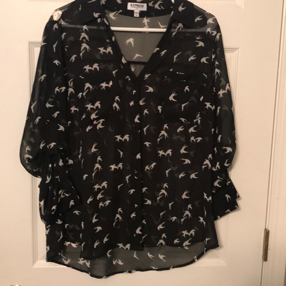 Bird print blouse!